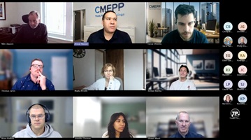 Members of Cmepp having a meeting via zoom.